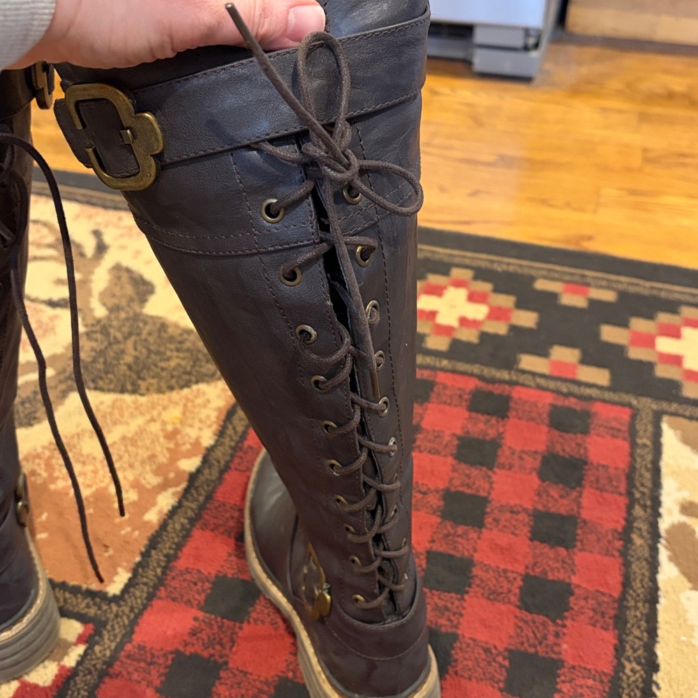 Womens Wanted lace up back boot - Picture 5 of 8